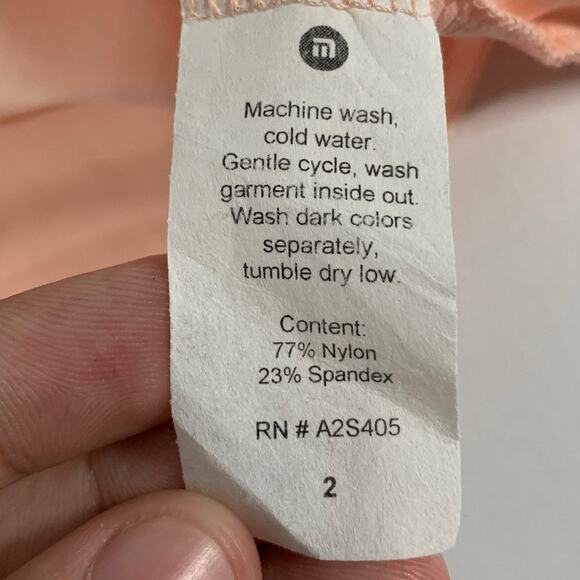 Montiel XL All Day Active Peach Cross Back Tank Top Sport Gym - Picture 7 of 8